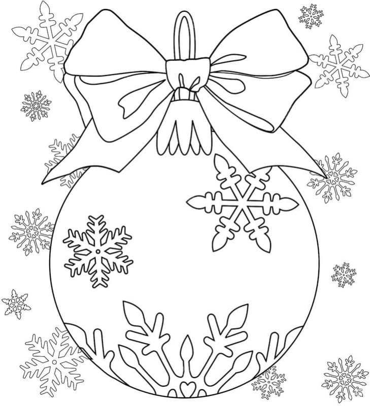 Елочные игрушки раскраска