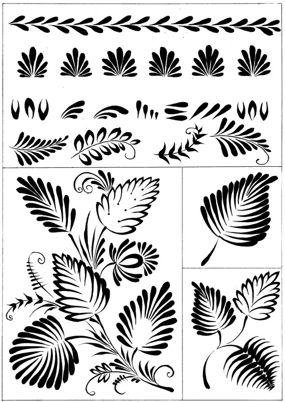 Узоры для росписи по дереву трафареты