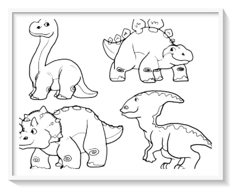 Рисование для детей Динозаврики