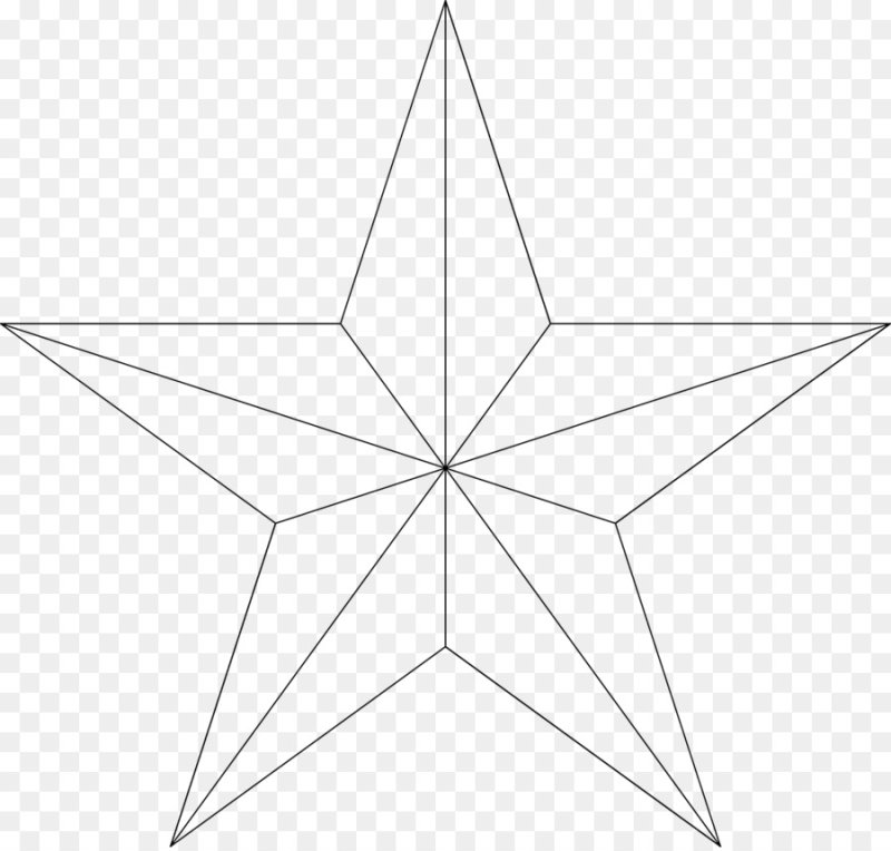 Эскиз звезды пятиконечной