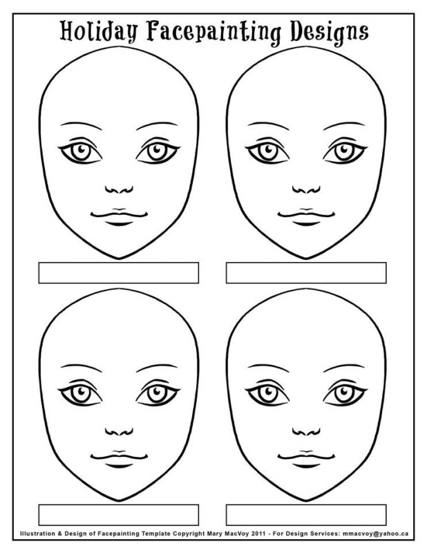Схема кукольного лица