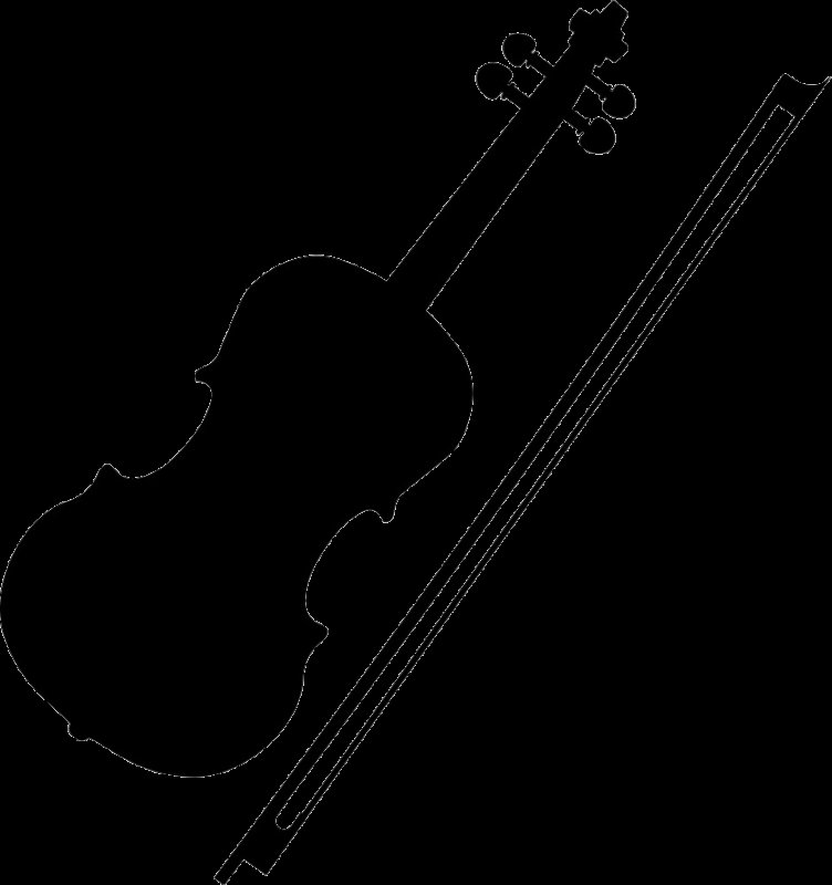 Скрипка силуэт