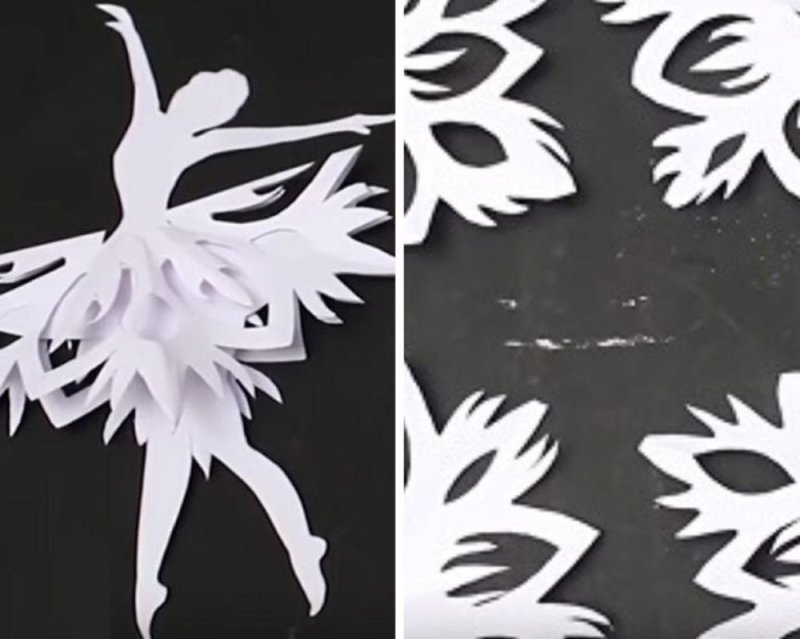 Юбка Снежинка для балерины из бумаги