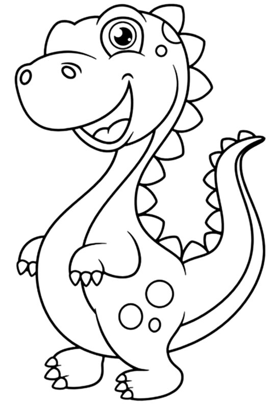 Динозаврик раскраска для детей
