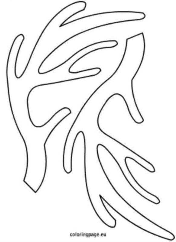 Трафарет "Оленьи рога"