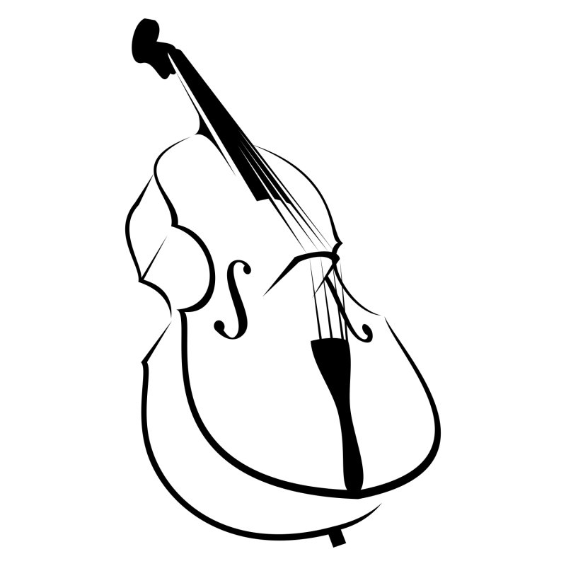 Контрабас рисунок