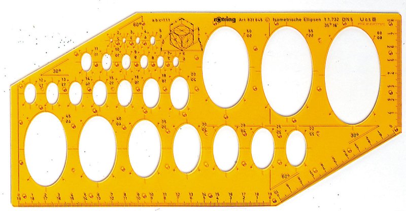 Трафаретные линейки для черчения