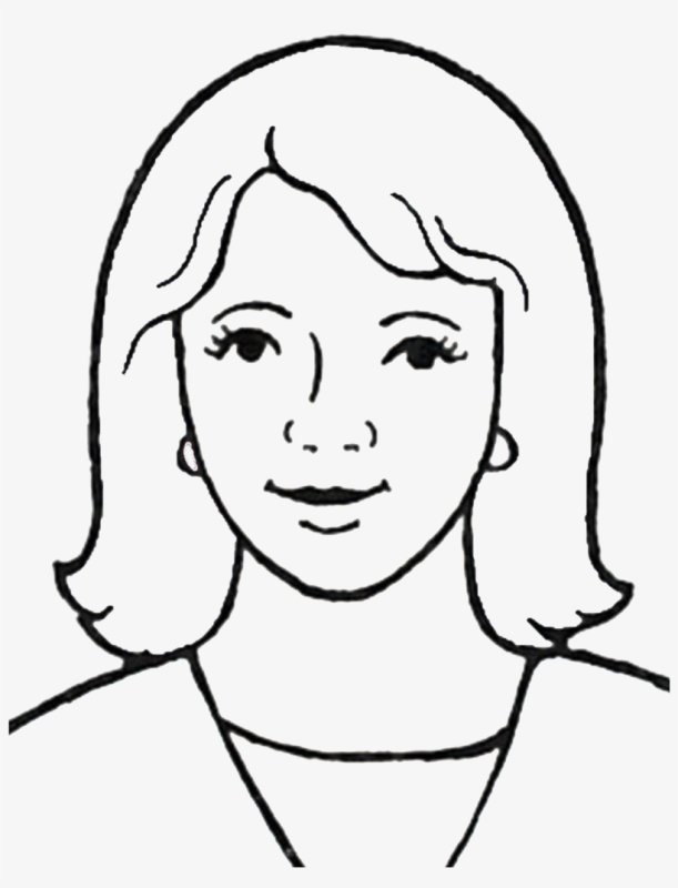 Контур женского лица