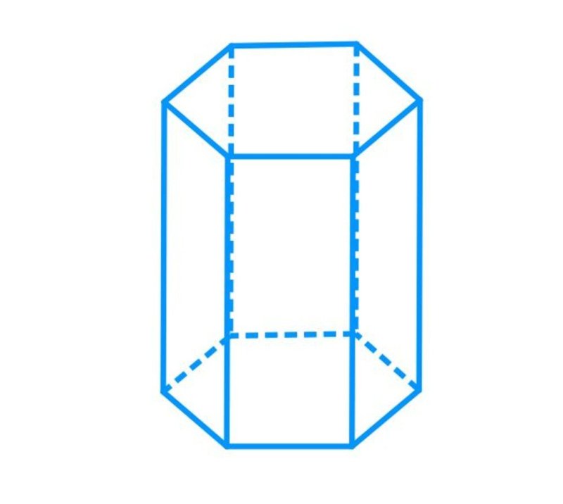 Правильный 6 угольник Призма