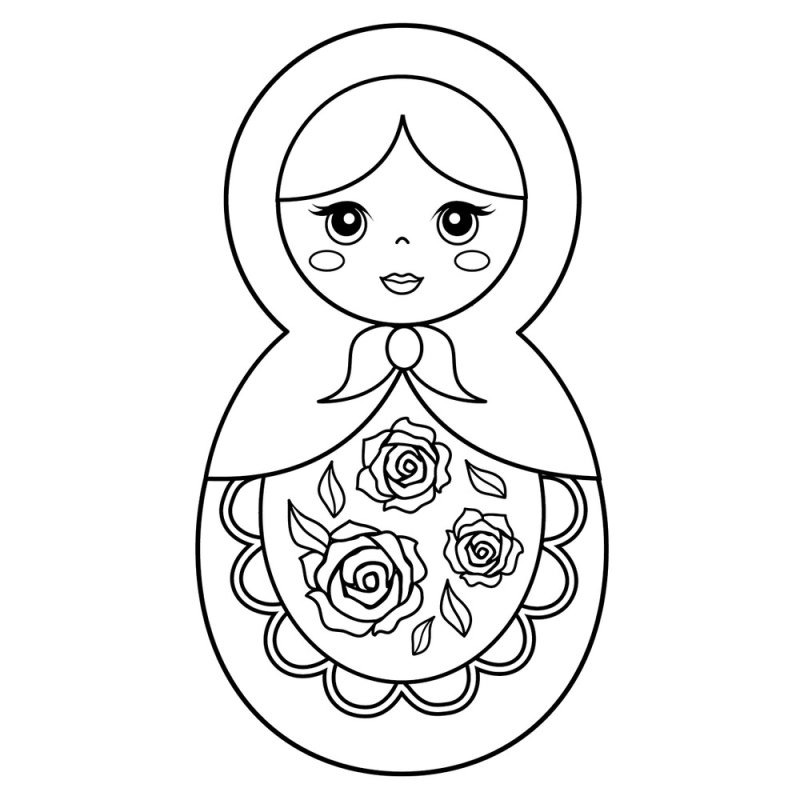 Матрешки для раскрашивания детям