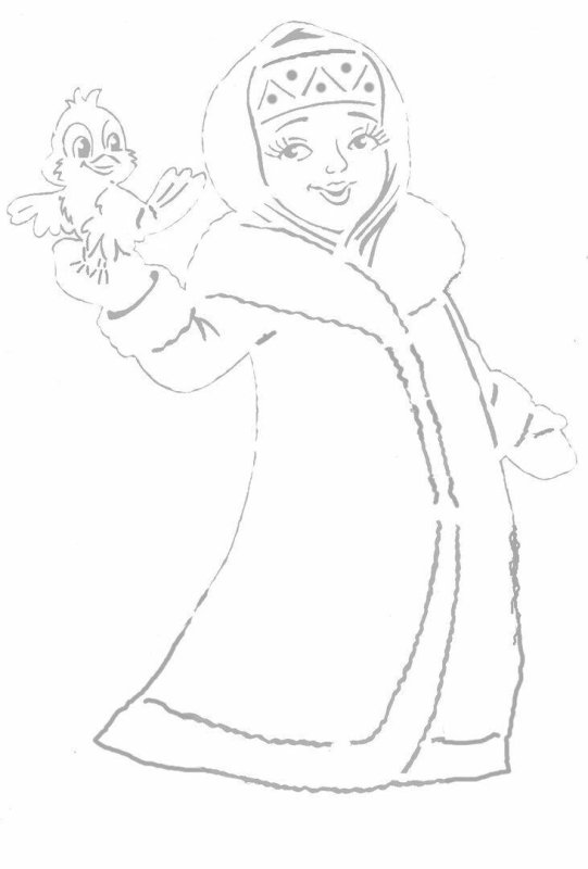 Раскраска "Снегурочка"