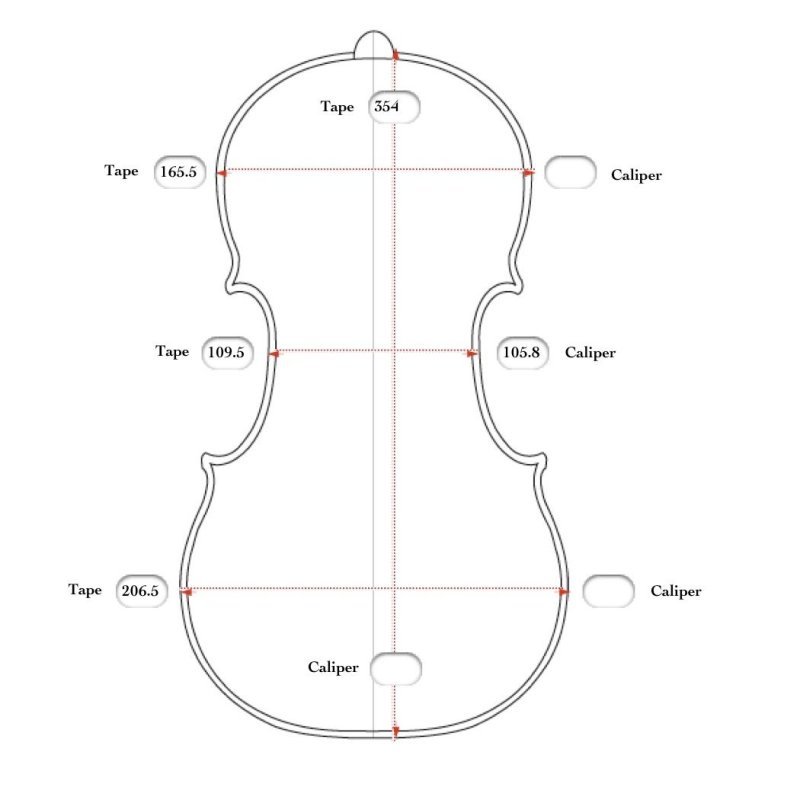Чертеж скрипки Амати