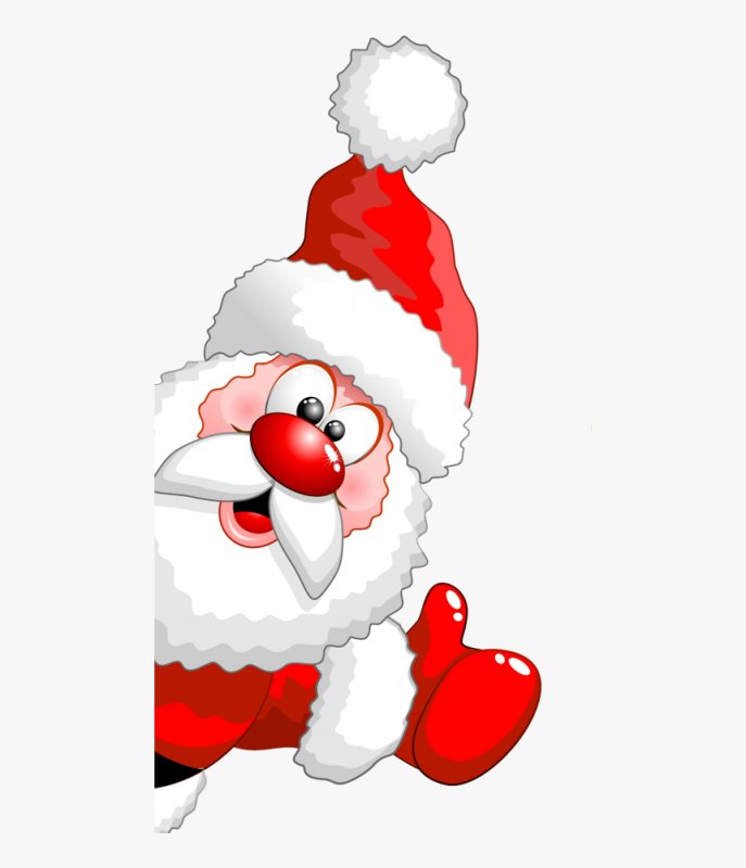 Дед Мороз выглядывает