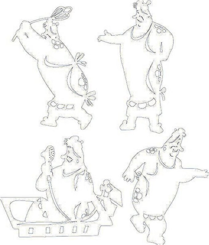 Богатыри для вырезания