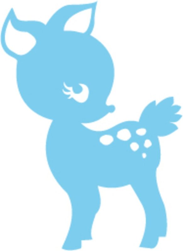 Олененок силуэт для вырезания