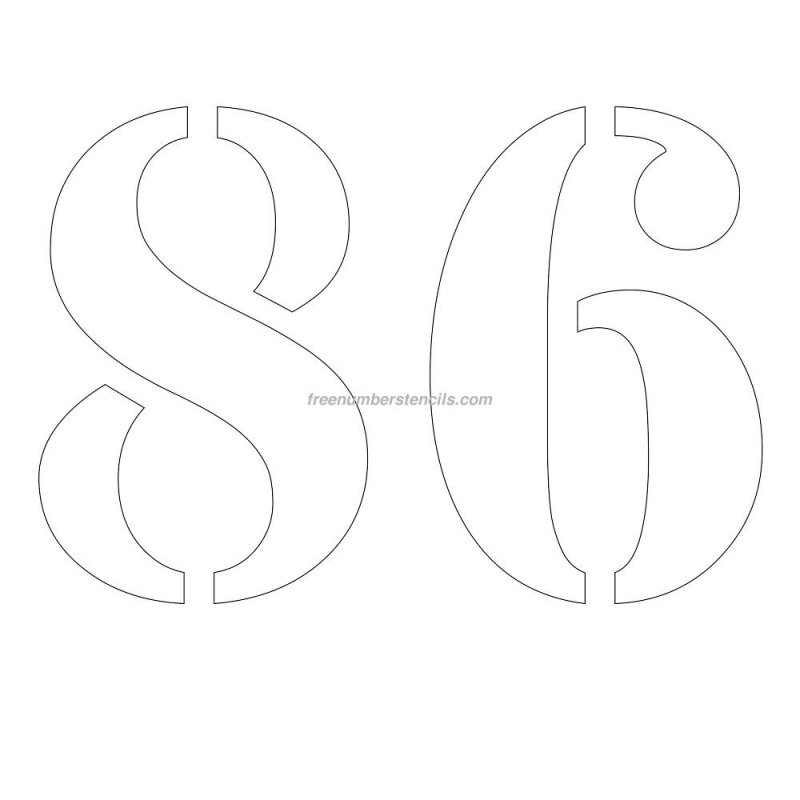 Трафарет для нанесения цифр краской