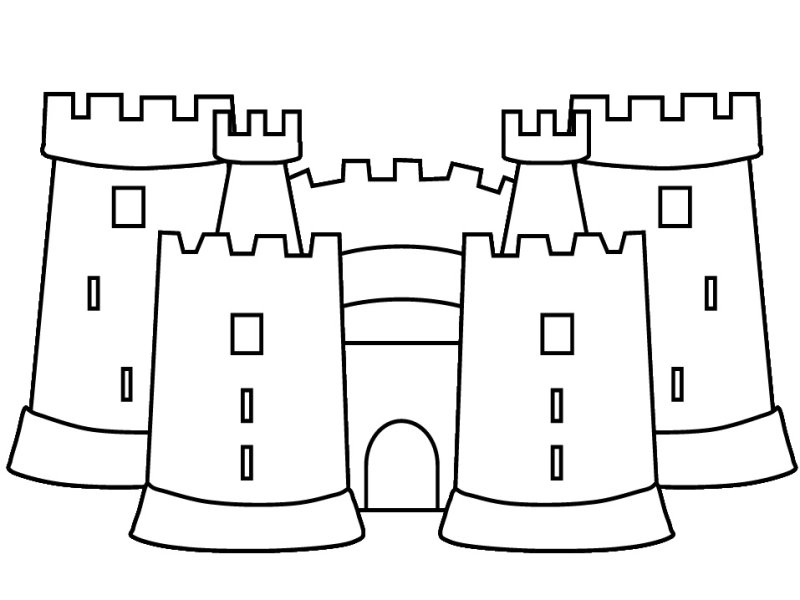 Раскраска замок