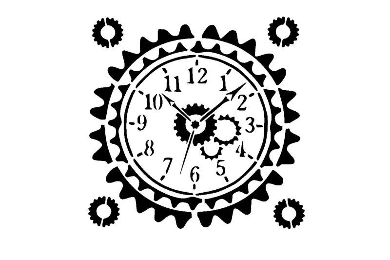 Циферблат часов трафарет