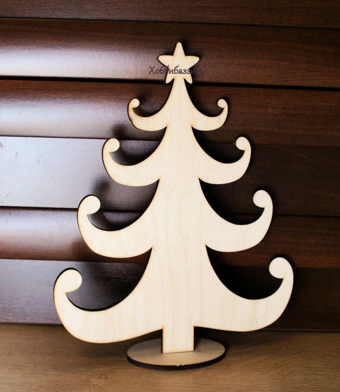 Стойка для плоских елок из фанеры
