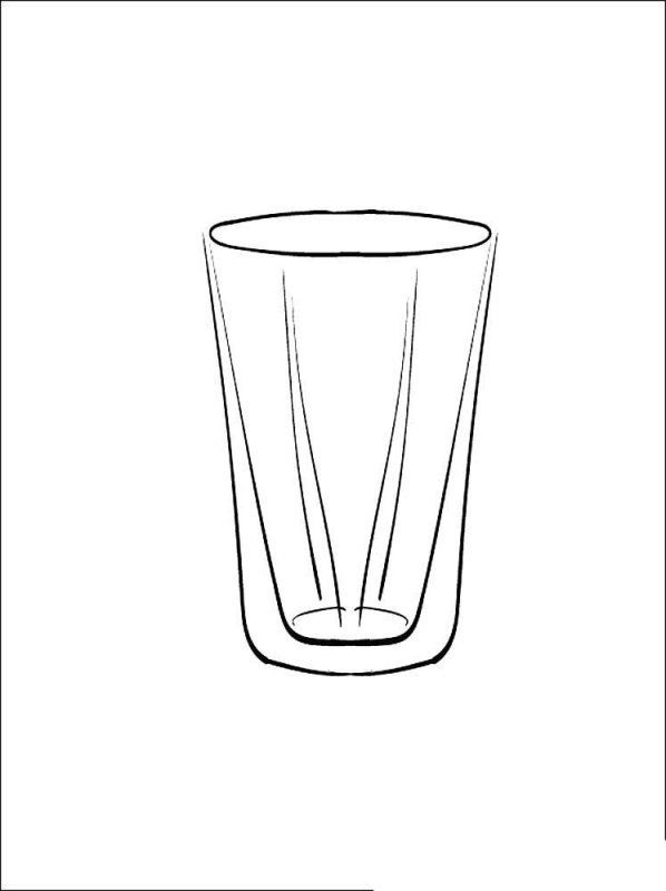 Раскраска стаканчик для детей