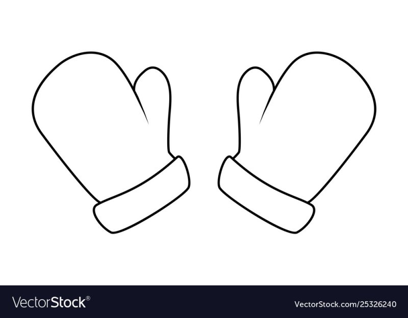 Варежки раскраска для детей