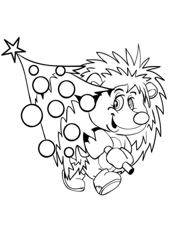 Ёжик раскраска для детей