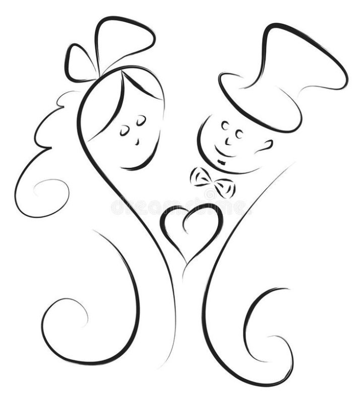 Трафарет для свадебных бокалов