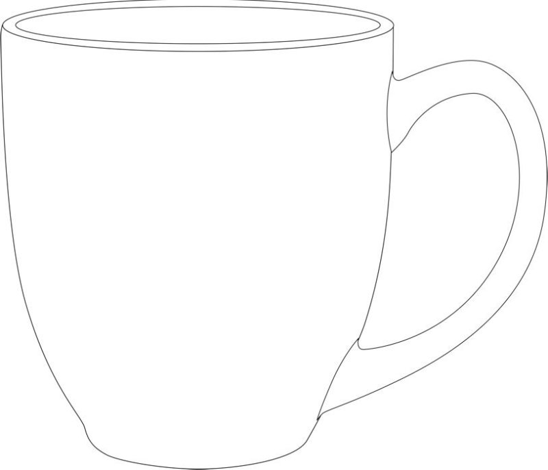 Кружка трафарет