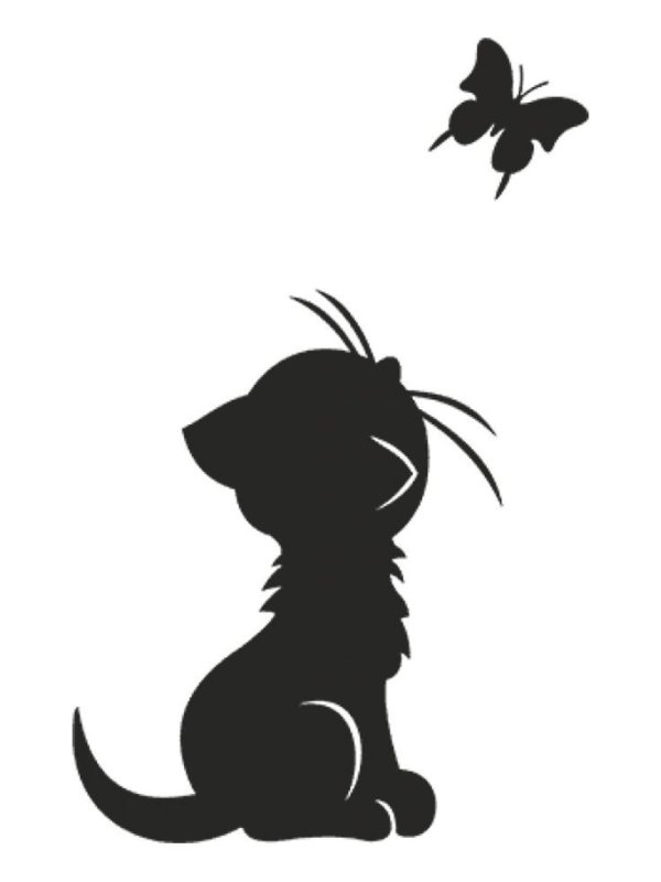 Силуэты кошек на стену