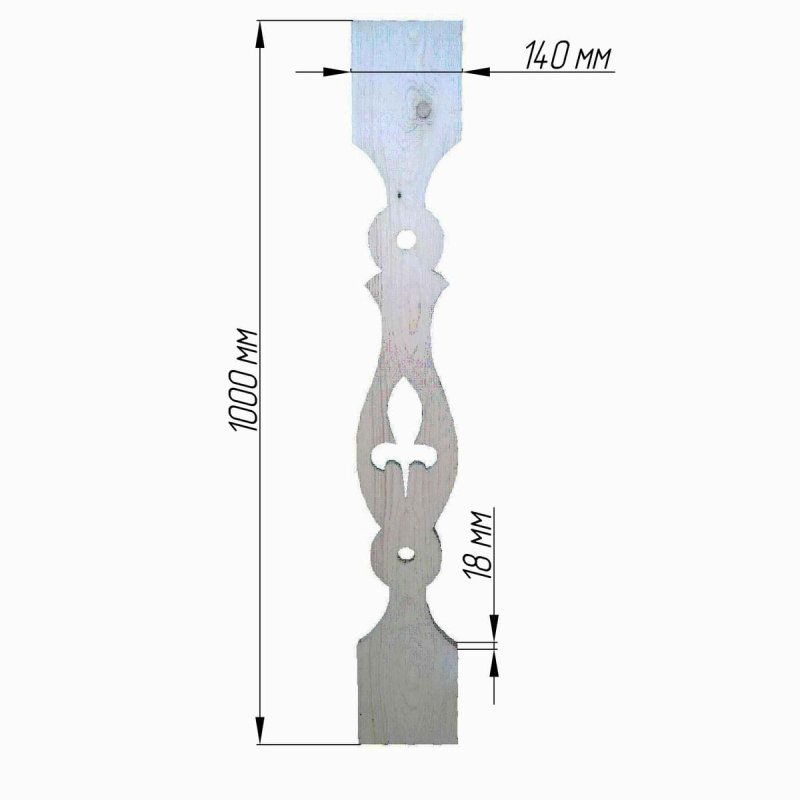 Балясина плоская деревянная