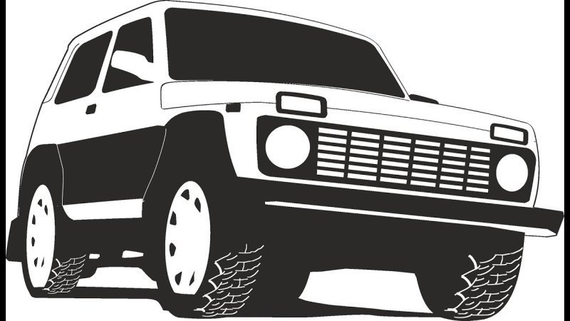 Нива 4х4 вектор