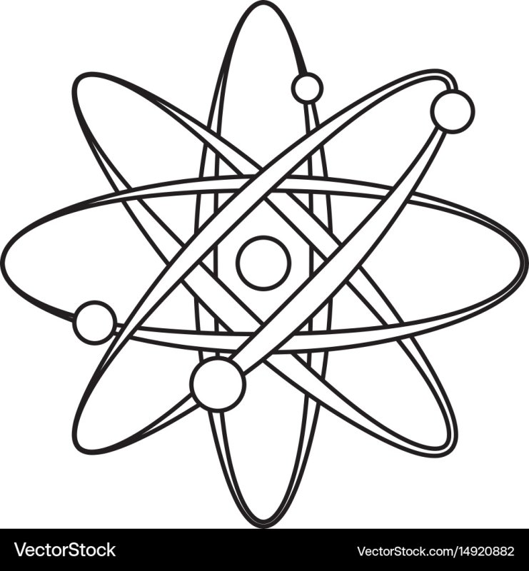 Атом рисунок карандашом