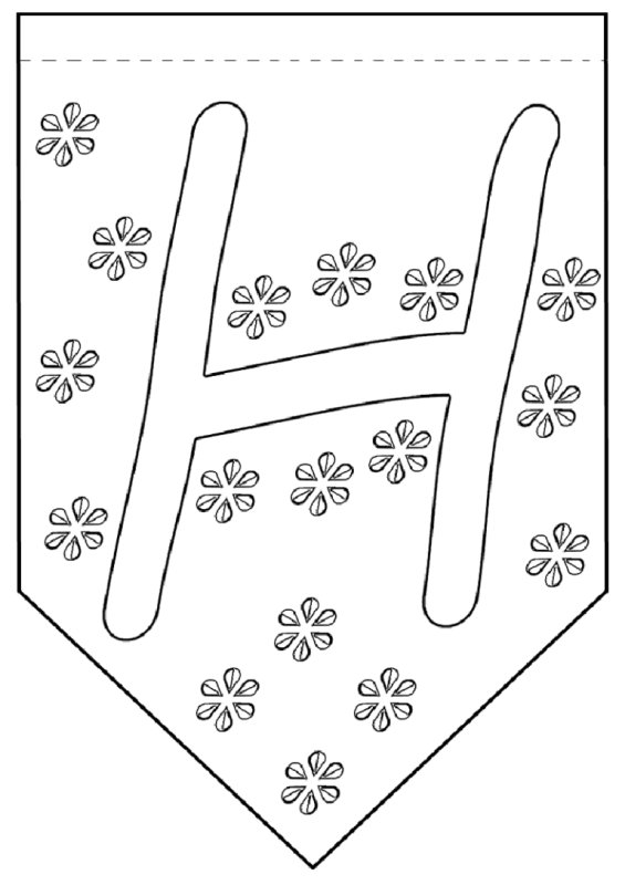 Флажки с буквами