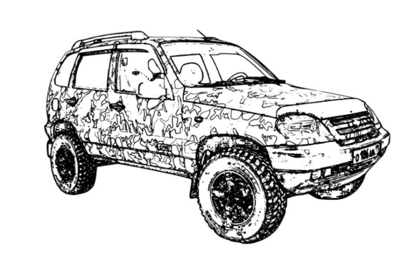 Раскраска Нива Шевроле 4х4