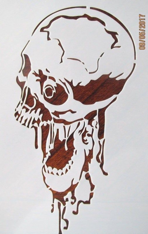 Трафарет черепа для аэрографии