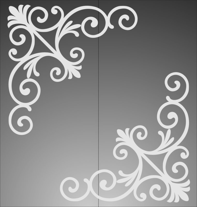 Узорные уголки на окно