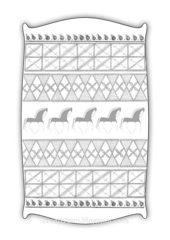 Мезенская роспись прялка