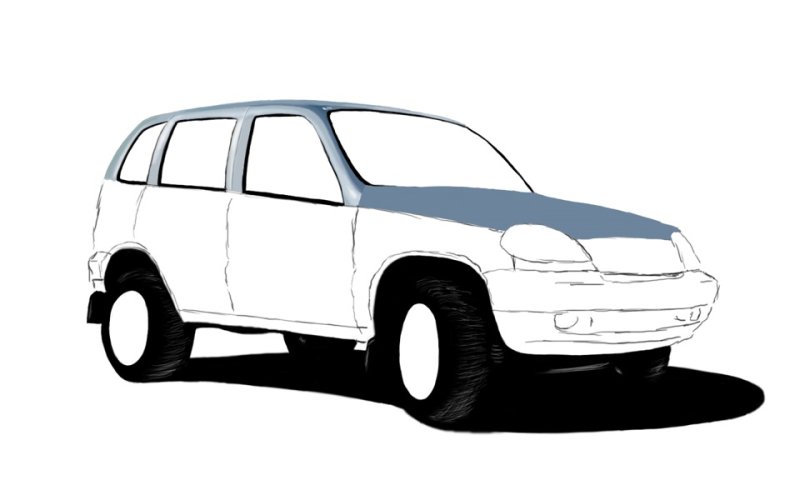 Нива Шевроле 4х4 рисунок