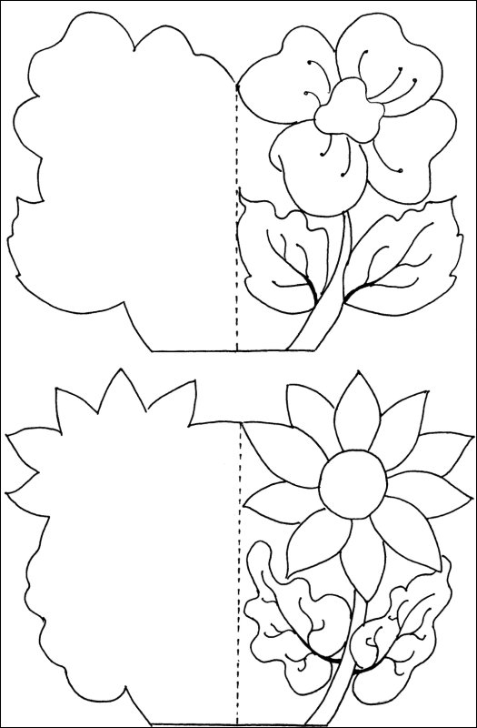 Открытка к 8 марта поделка шаблон