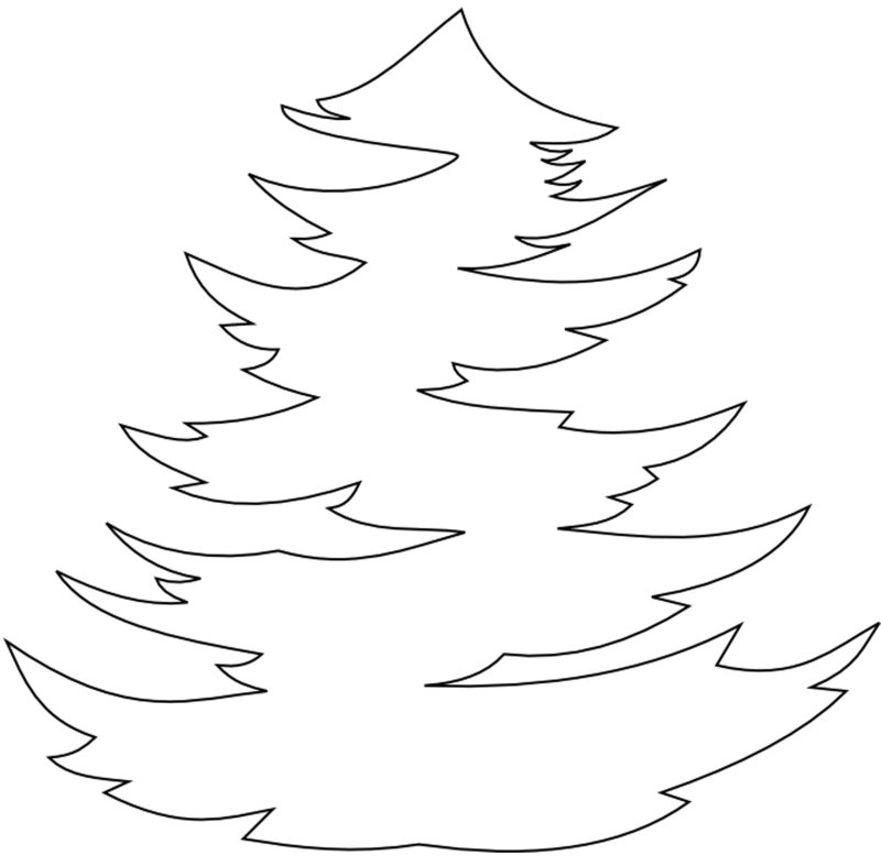 Елочка трафарет