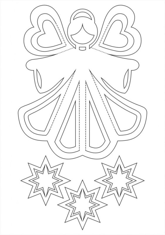 Ангелочки шаблоны для вырезания