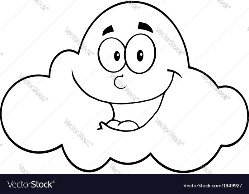 Облако раскраска для детей