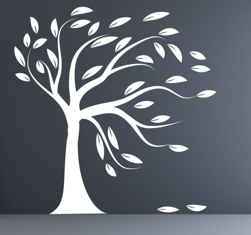 Трафарет дерева на стену