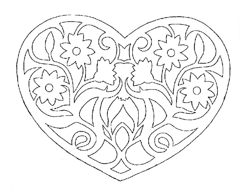 Вытынанка сердечко