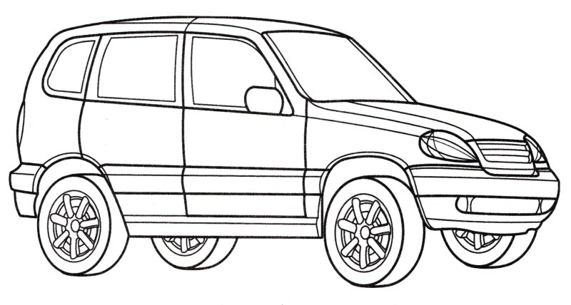 Нива Шевроле разукрашка