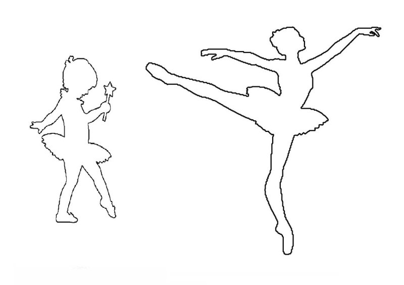 Балерина трафарет