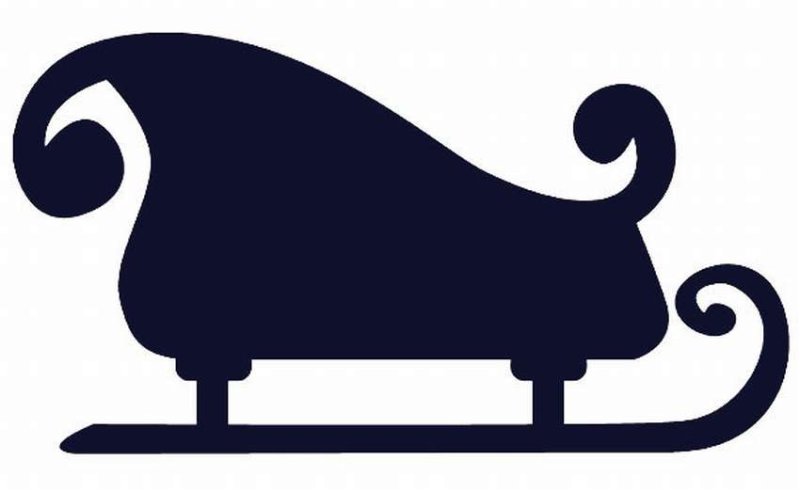 Сани трафарет