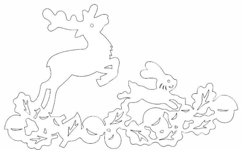 Новогодние вырезалки на окна трафареты