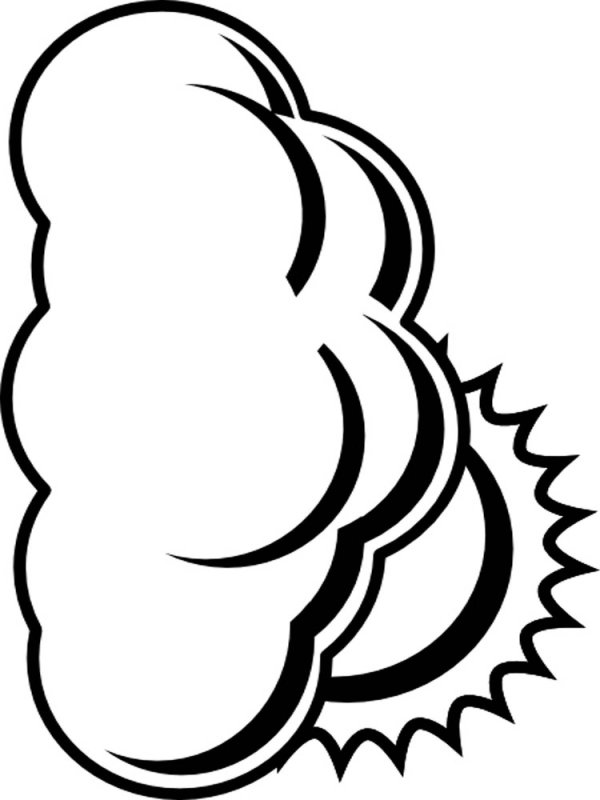 Облако трафарет для вырезания