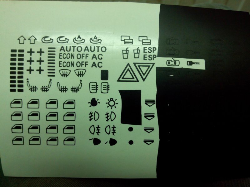 Трафарет для кнопок